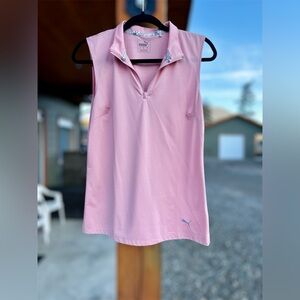 Puma Women’s Medium Pink Sleeveless Athletic Golf Tennis Top